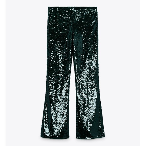 NWT Zara Flared Sequin Pants - Picture 10 of 16
